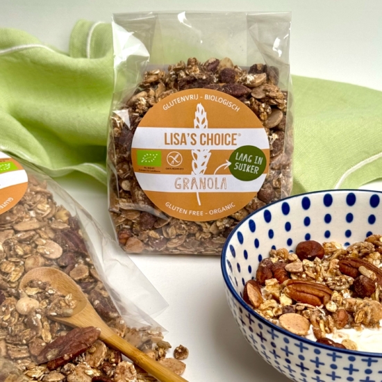 Granola laag in suiker